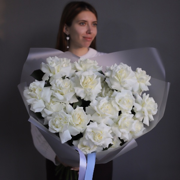 Bouquet of roses "Creamy Gelato" -  25 роз 