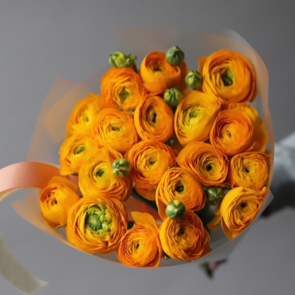 Orange Ranunculus - 19 ранункулюсов 