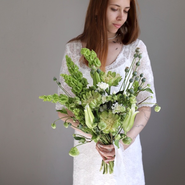 Green wedding bouquet  - Размер M