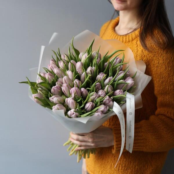 Lilac Tulips - 49 тюльпанов