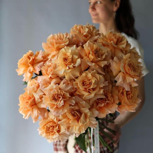 Bouquet of Roses "Peachy fresh" - 25 роз