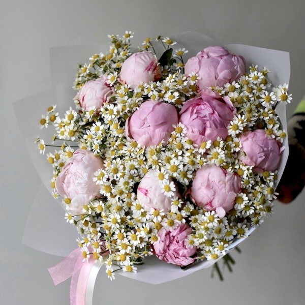 Peonies with Chamomile - Размер S