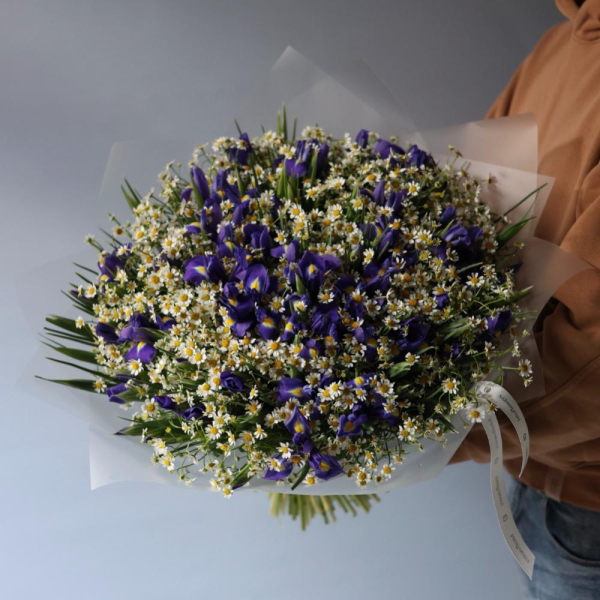 Irises with Chamomile - Размер L