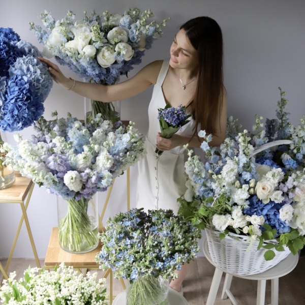 Flower set "Sky, sea, clouds" - Размер M
