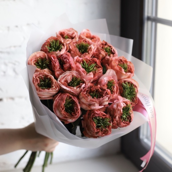 Pink Monster garden Roses - 15 роз