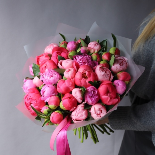 Mixed color Peony - 19 пионов 