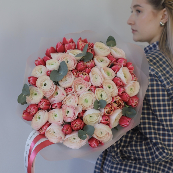 Ranunculus with Tulip - Размер XL