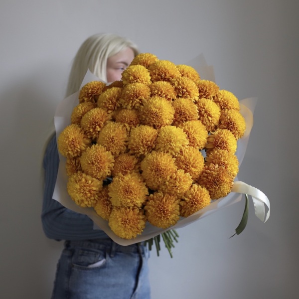 Yellow Chrysanthemum - 9 хризантем 