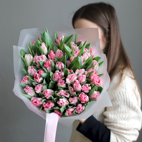 Light-pink Tulips - 49 тюльпанов