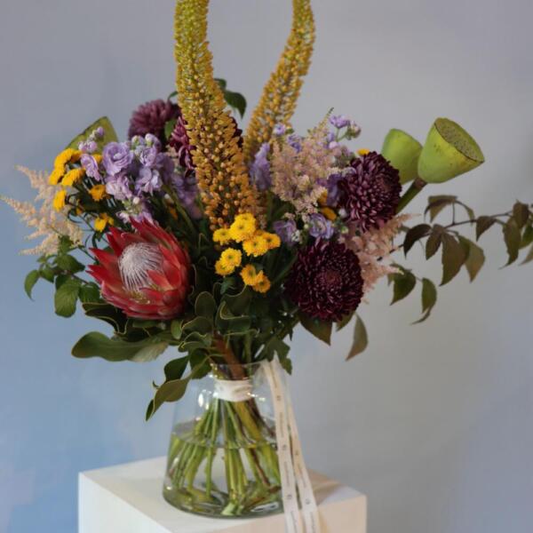 Flower subscription "Long-lasting" (4 deliveries) - Размер L