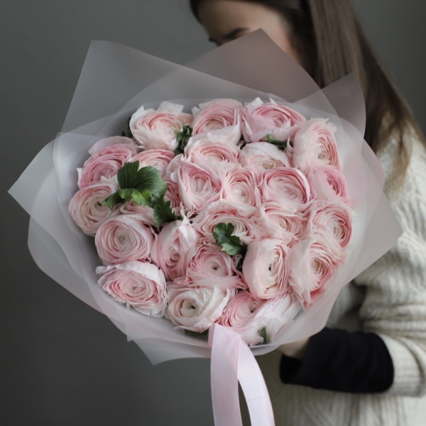 Light-Pink Ranunculus - 25 ранункулюсов