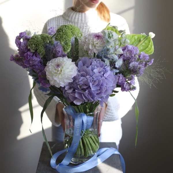 Lavender bouquet in a vase - Размер M