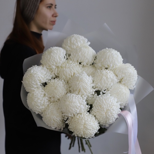 Large white Chrysanthemum - 19 хризантем