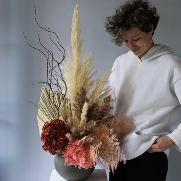 Preserved Flower Arrangement Sunset in the Savannah