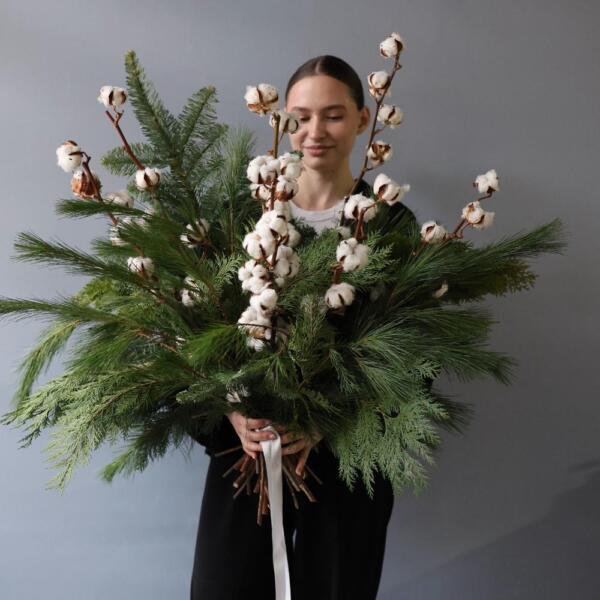 Conifer bunch with a Cotton - Размер L