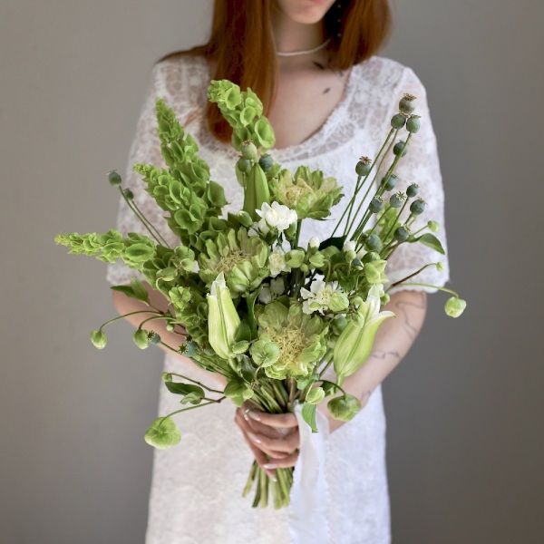 Green wedding bouquet  - Размер M