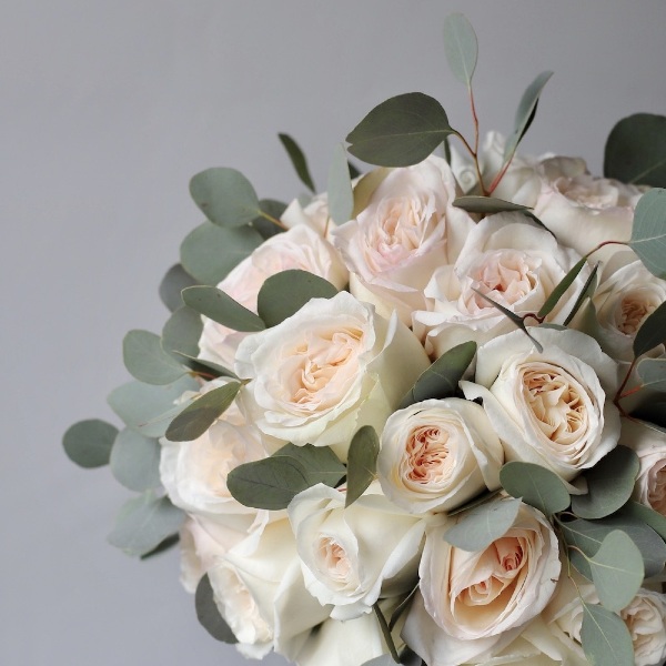 Bridal bouquet of garden David Austin roses O’Hara - Размер M