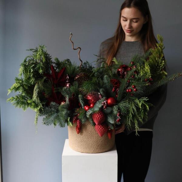 New Year basket "Red Velvet" - Размер M