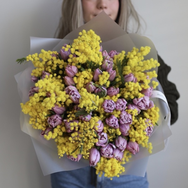 Mimosa with Tulips - Размер M