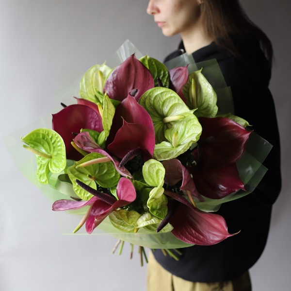 Mixed color Anthuriums - 29 антуриумов