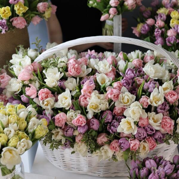 Tulip flower set "Love me French" - Размер L