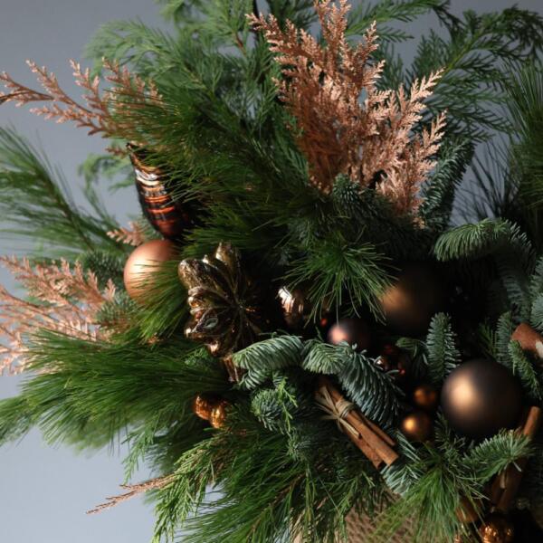 New Year basket 'Coffee with cinnamon' - Размер М