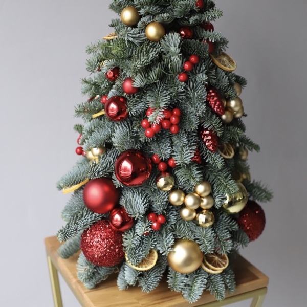 Christmas Tree 'Golden red' - 55 см