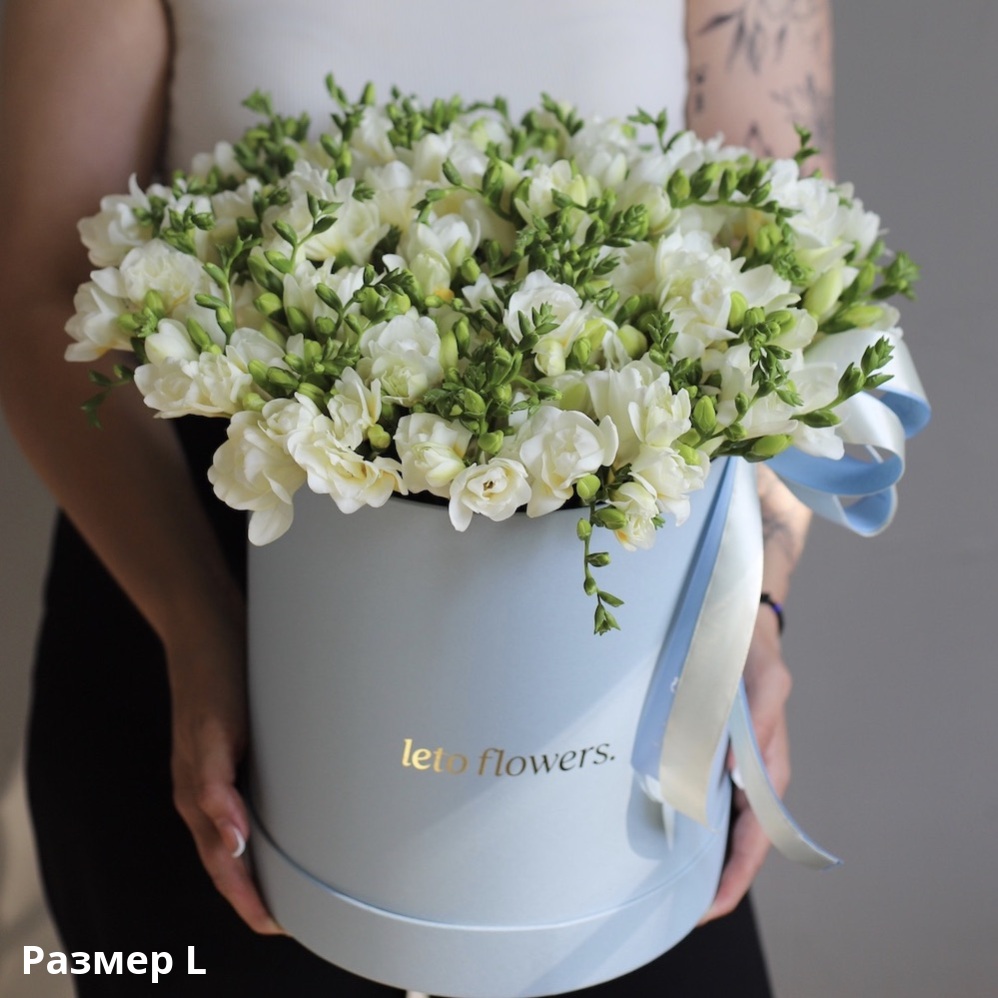Freesia in a hat box Freesia in a hat box -  Размер L
