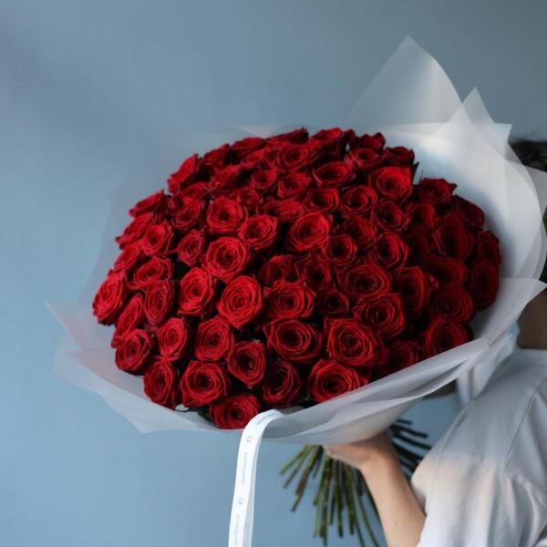 Red roses - 69 роз