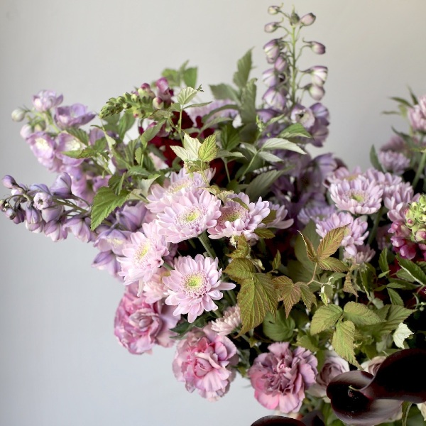 Blueberry bouquet in a vase