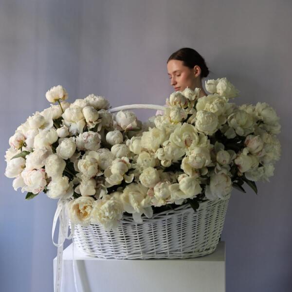 Basket of gentle Peonies - Размер 4XL