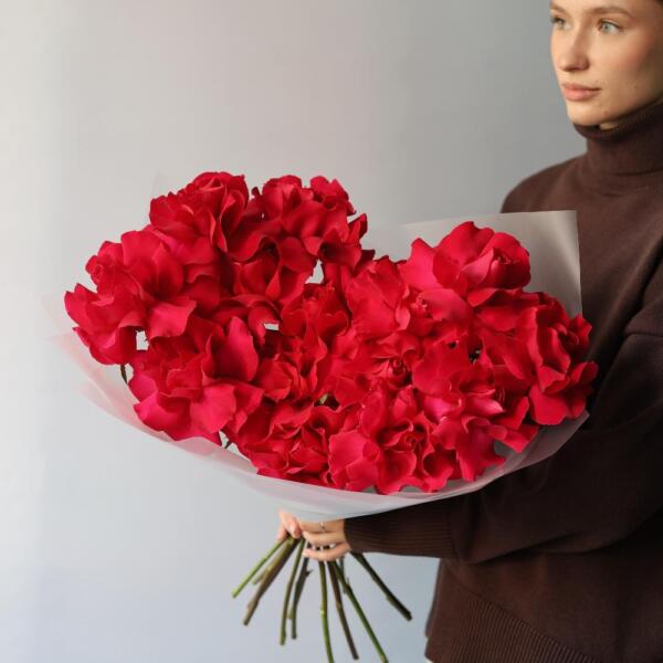 Bouquet of roses "Raspberry sherbet" - 15 роз