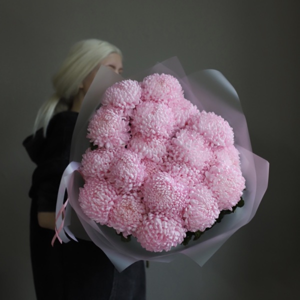 Large pink Chrysanthemum - 19 хризантем