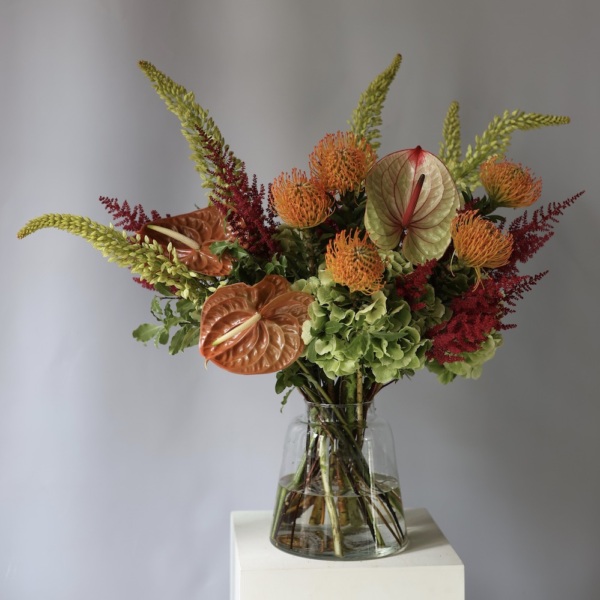 Flower subscription "Long-lasting" (4 deliveries) - Размер L