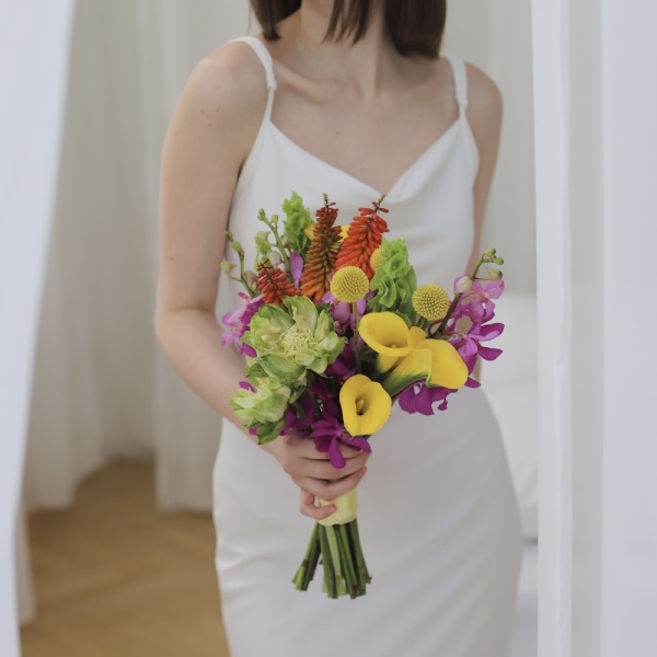 Bright bridal bouquet - Размер M