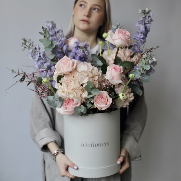 Watercolor signature hat box - Размер L