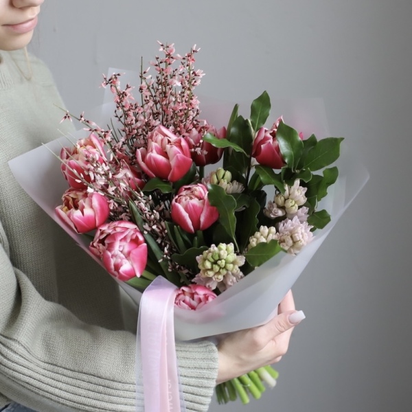 Tulips with Hyacinths and Genista - Размер S