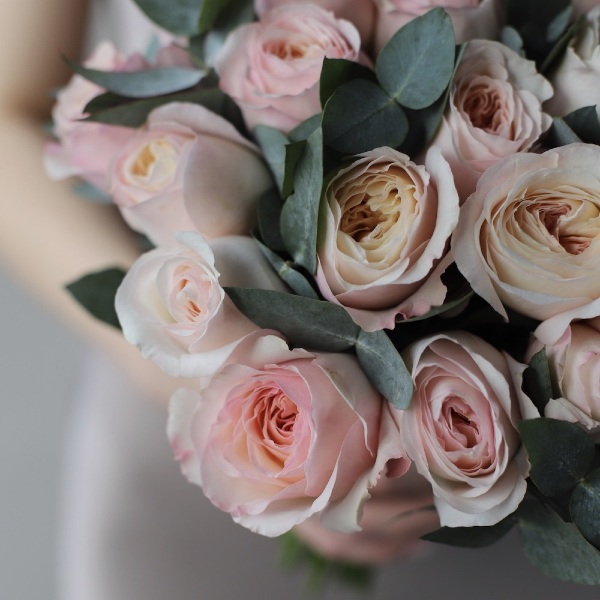 Bridal bouquet of David Austin roses Keira