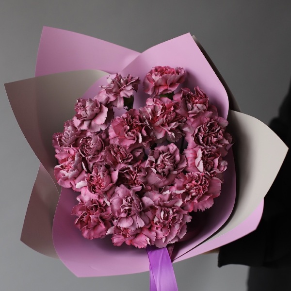 Purple Carnations - 19 гвоздик
