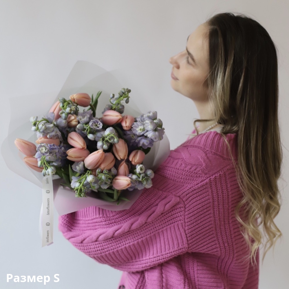 Tulips with Delphinium Tulips with Delphinium -  Размер S