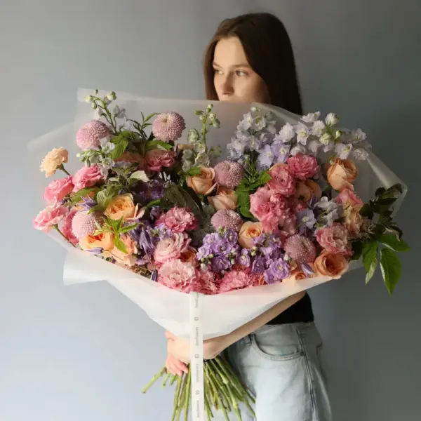 Watercolor signature bouquet - Размер XL