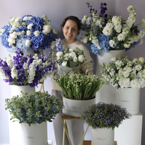 Flower set "Sky, sea, clouds" - Размер M 