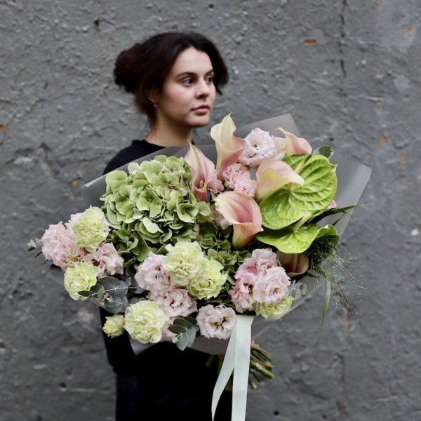 Green signature bouquet - Размер M