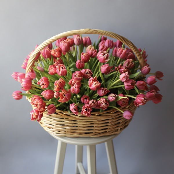 Tulips in a basket - Размер XL