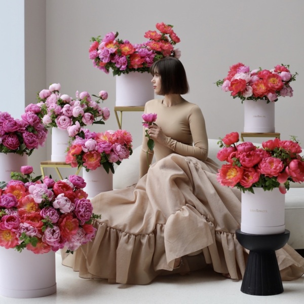 Flower set of peonies "High summer" - Размер L
