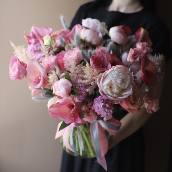 Pink bouquet in a vase -  Размер L  