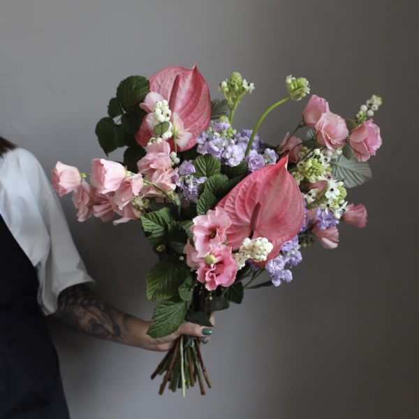 Flower subscription "Bunch" (4 deliveries) - Размер M