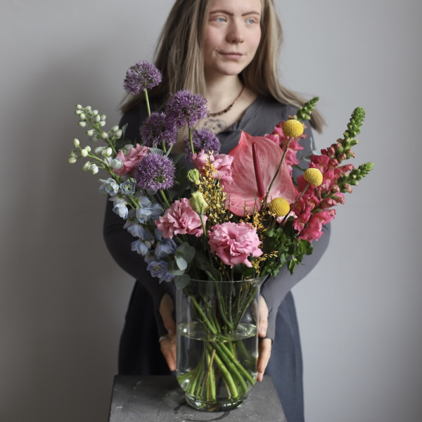 Flower subscription "Long-lasting" (4 deliveries) -  Размер L 