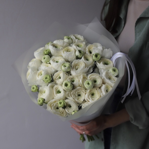 White Ranunculus - 29 ранункулюсов