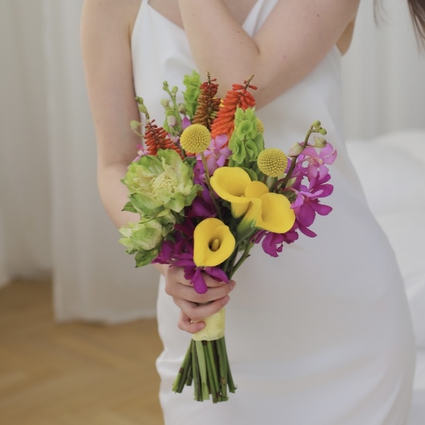 Bright bridal bouquet - Размер M
